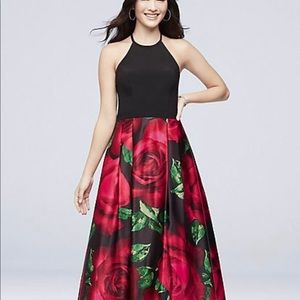 David’s Bridal Halter Top Prom Gown.